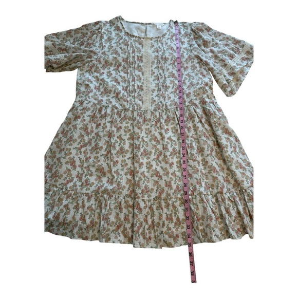 Jillian Harris X Joe Fresh Tiered Cotton Floral Mini Dress - Size Large - Picture 12 of 16